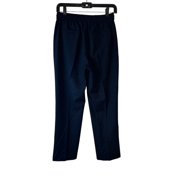 Me + Em Navy Cream Drawstring Pull On Crop Track Pants Side Stripe sz 8=4 NWOT - Picture 4 of 8